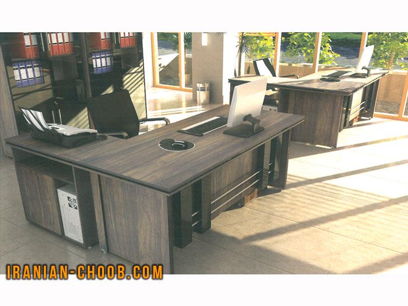Large میز مدیریت ایرانیان چوب مدل MM02 - Image 1