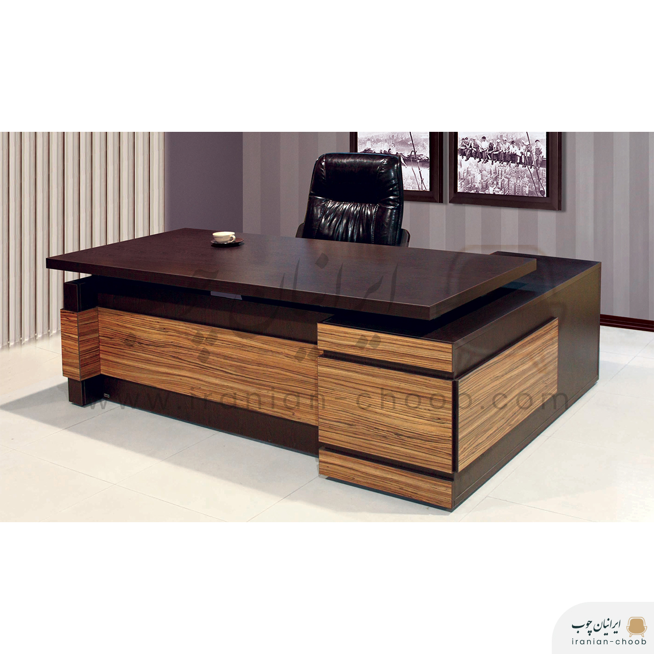 saba میز مدیریت ایرانیان چوب مدل صبا - Image 1