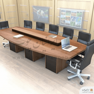 میز کنفرانس ایرانیان چوب مدل تیفانی