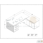 میز مدیریت برند فرامین مدل 1002