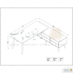 میز مدیریت برند فرامین مدل 1004