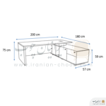 میز مدیریت نیلپر مدل NODM113 - Image 3