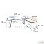 میز مدیریت نیلپر مدل NODM115 - Image 3