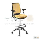 صندلی آزمایشگاهی رکابدار برند راحتیران مدل f608