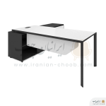 میز مدیریت پایه فلزی برند ایرانیان چوب مدل ارغوان